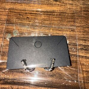 Silver and Mossonite earrings